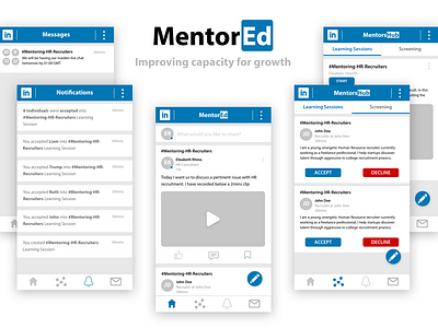 Mentored UI Banner app branding design product design ux