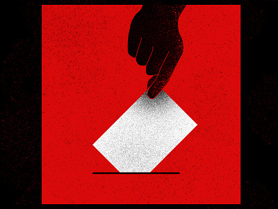 Vote vote vote art black conceptual election illustration red shading stipple vector vote voter voting