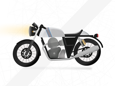 Royal Enfield Continental GT bike flat design graphic design royal enfield
