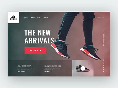 Adidas Header Layout addidas design ecommerce header layout shoes sneakers ui ux website