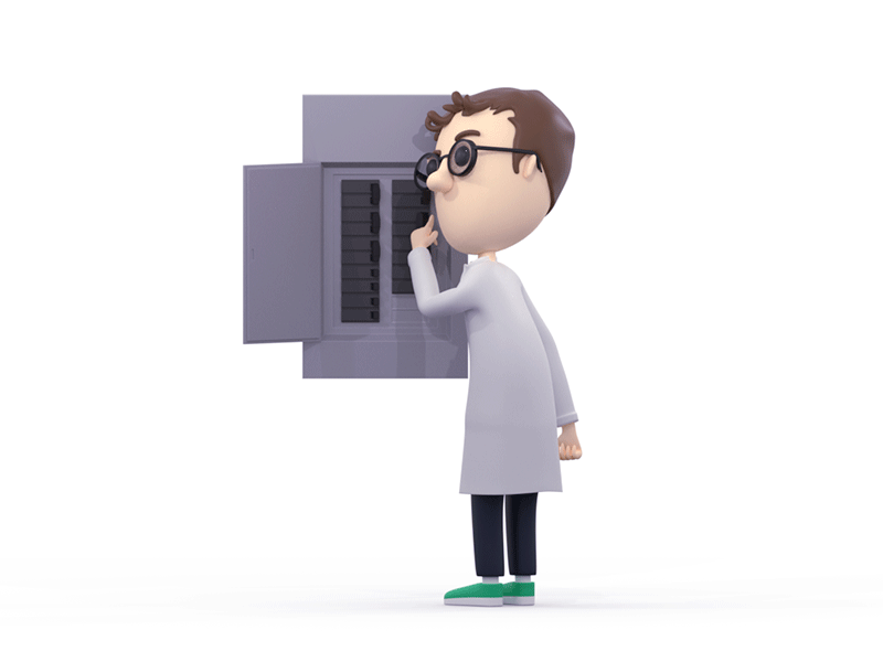 Error Page Image Concept 3d animation 404 page b3d blender scientist