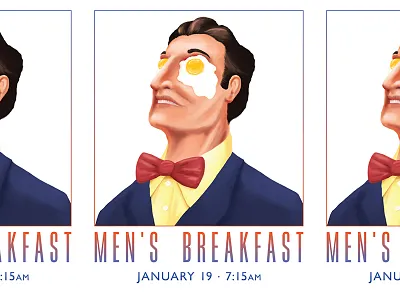 Men's Breakfast breakfast classic egg face man mcconaughey retro supertramp talk talk vintage