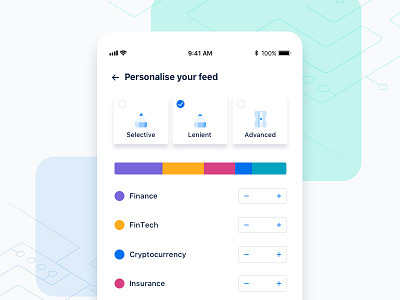 Synaptic | Feed Personalisation design flat illustration ios mobile synaptic ui ux