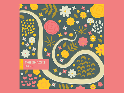 No.8 THE SHACKS - HAZE 10x18 floral illustration pattern patterns weed