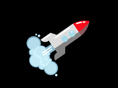 Rocket Illustration adobe design illustration illustrator minimalist design retro rocket launch rocket logo vector