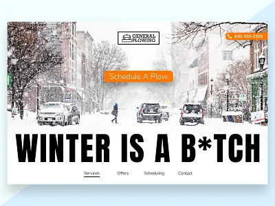 Snow Removal Landing Page dailyui dailyui 003 snow ui user interface winter