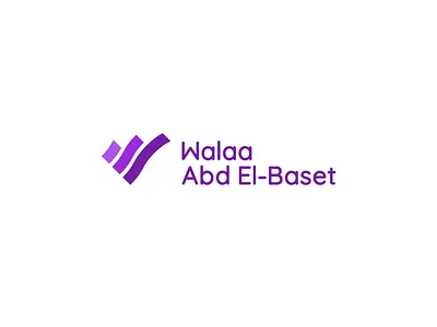 Walaa - Personal Logo branding design flat graphic design icon logo logo design personal brand personal branding purple