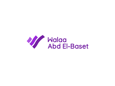 Walaa - Personal Logo branding design flat graphic design icon logo logo design personal brand personal branding purple