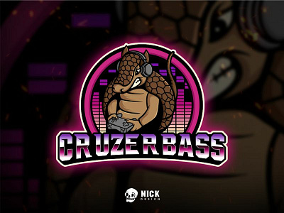 Armadillo Logo animals armadillo branding character design design esport logo esports games gaming gaming logo illustration logo mascot mascot logos sport logo sports squad streamer team logo twitch