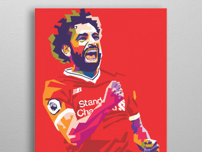 Moh Salah football illistration pop art portait wpap