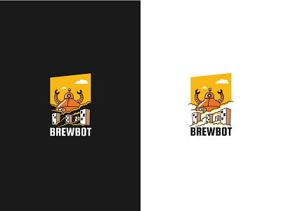 BREWBOT logo beer beer tank brew city destroyer for sale logo robot vector