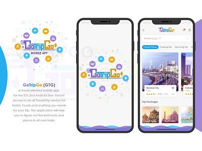 GoTripGo - Mobile App android app app branding gotripgo ios mobile app travel trip uiux