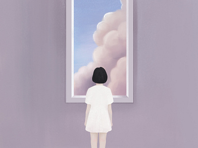 The girl and cloud