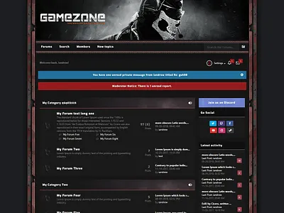 GameZone MyBB theme design forum mybb