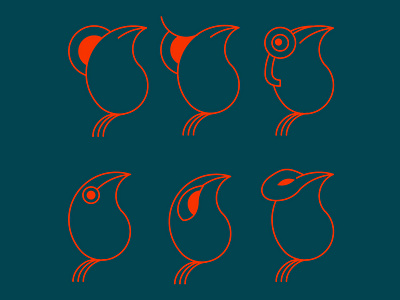 Eyebird icon illustration vector art