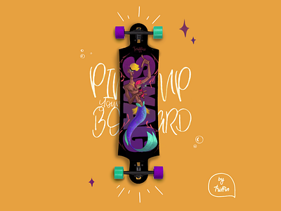 Mermando board design character animation character art character design character development character sketch emotional design illustration longboard mascot mermaid merman mermay print printdesign skate skate board skateboard design skateboarddesign swag swagger