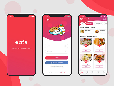 Breakfast Order App food app mobile app design mobile ui mobile ui design ui concept