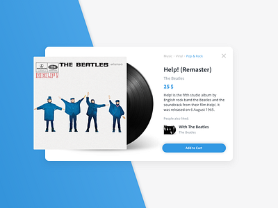 E-Commerce Shop (Single Item) | Daily UI | 012 012 dailyui record shop shop item shopping shopping app store item the beatles user interface vinyl