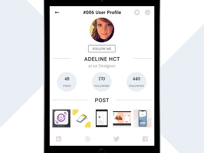 #006 User profile 006 daily daily challange dailyui design ui uidaily user user account userprofile ux webdesign