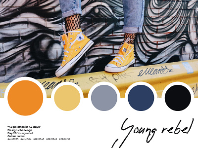 Design Challenge - 42 palettes in 42 days | Day 25 42 42 days 42 palettes 42 palettes in 42 days adobe illustrator cc black blue color palette colour palette daily challenge deepblue design challenge designchallenge dribbble design challenge duotone free resource grey navy orange yellow