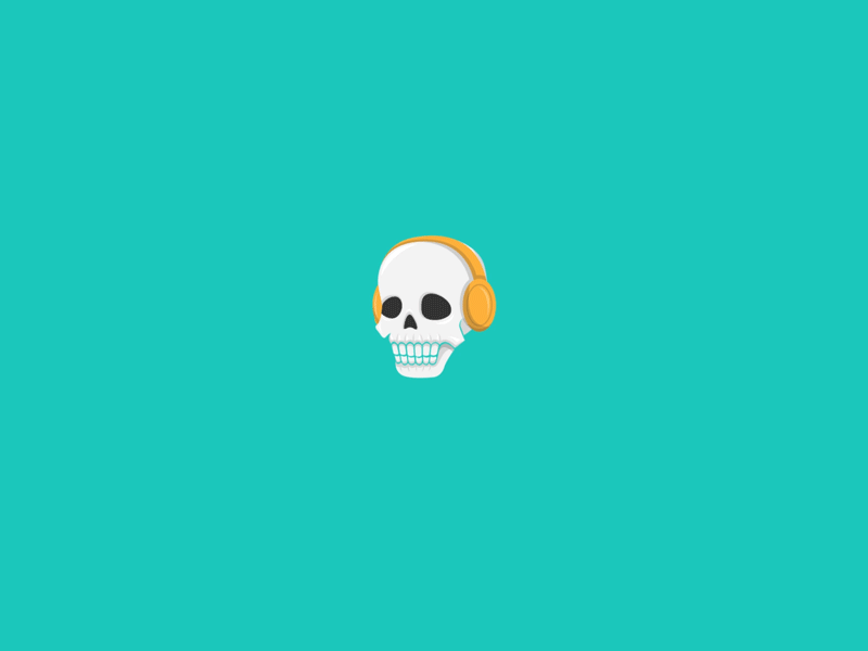 deadbeat animation beat brand deadbeat headphone icon illustration logo motion animation motion graphics music skull thirtylogos typography