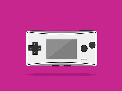 Gameboy Micro adobe illustrator flatdesign gaming handheld illustration nintendo wacom cintiq