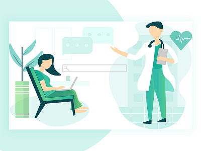 Medicare Illustration flat desig flat illustration landing design landing page material design webpage design