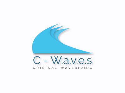 Waveriders logo concept blue concept illustration logo wave waveriding