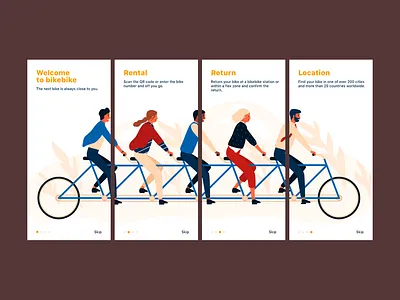 Daily UI #023 - Onboarding 023 bike dailyui mobile app onboarding ui ux