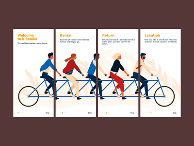 Daily UI #023 - Onboarding 023 bike dailyui mobile app onboarding ui ux