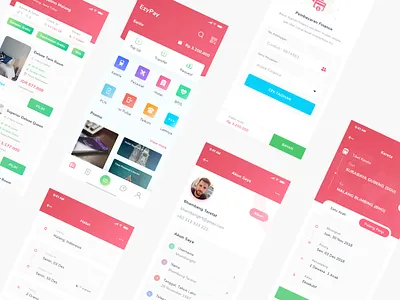 Ezypay Redesign booking app design mobileapp payment app red ui ux