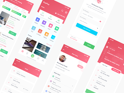 Ezypay Redesign booking app design mobileapp payment app red ui ux