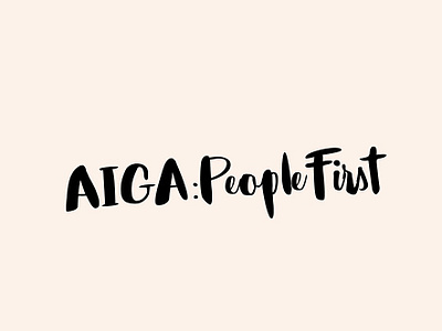 AIGA: PeopleFirst - Logo brand branding design icon id identity logo logotype mark minimal symbol symbol icon type typography visual identity welovenoise