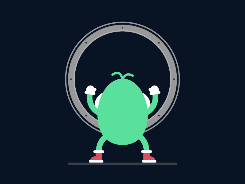 061 / 365 Watching the World go by alien animation animation 2d buddy gif loop solar system space spaceship stars world