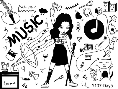 music dribbble ui 插图 设计