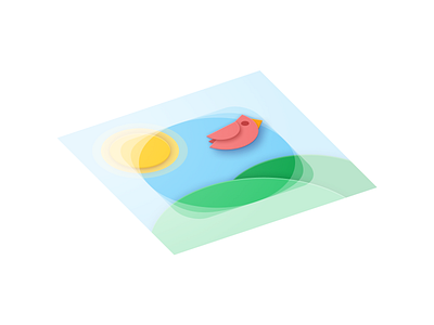 birb isometric sketch adaptive icon bird cardinal hills icon icon design material design sun