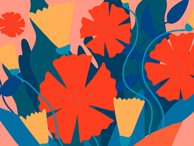 Valentine's Day Postcard design illustration plant procreate typography vector