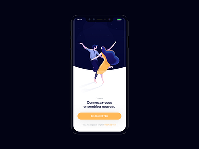 Lalaland remix app app appdesign connection connexion couple dance dancing danse illu illustration love onboarding ui uidesign uiux ux uxui