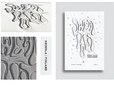 World Sauna Championships advertisement branding design experimental type illustration poster print typography
