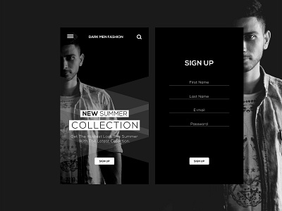 Dark Fashion UI app app dashboard bold branding creative design flat illustration logo logo animation palattecorner sign in sign in page sign up page ui ui concept ui development ux vector web