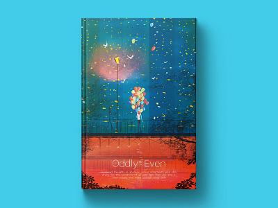 Book Cover Illustration balloons city environment illustration light night print scene story story book story illustration words