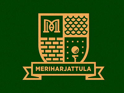 Meriнarjattula fish golf wave sea logo