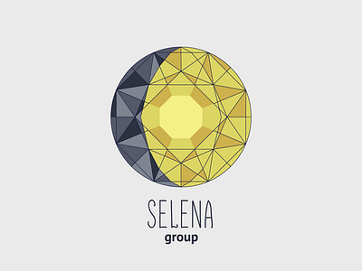 Logo for psychology center circle grey illustration logo moon night selena sun vector yellow