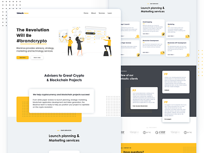 Blacknox Landing design dribbble illustration landing landing page services site teamwork ui website