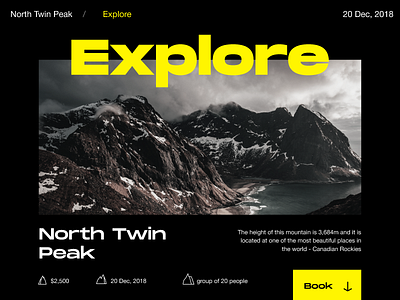 North Twin Peak black and yellow explore hiking mountains north twin peak trip