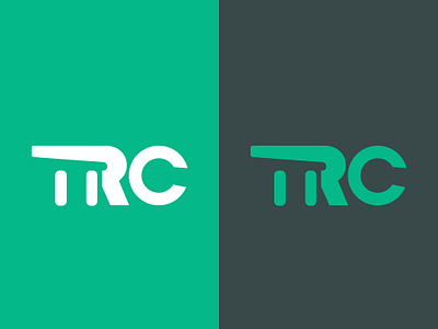 TRC club flat logo logo design running