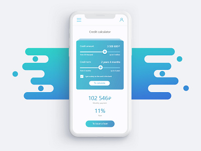 Credit calculator. Daily ui 04 bank check box credit daily ui design form input pay ui ux web