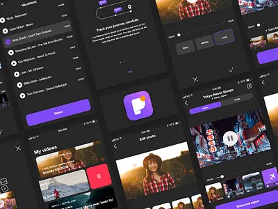 Piligram video-editor ux/ui adobexd app application logo ui ux