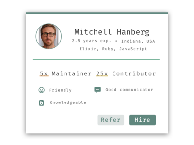 006 User Profile daily ui dailyui006 user profile