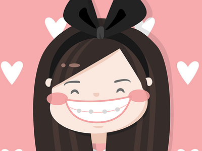 Flor caricature commission cute illustration people vector